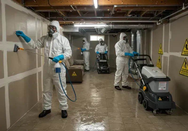 Basement Moisture Removal and Structural Drying process in Tiffin, IA